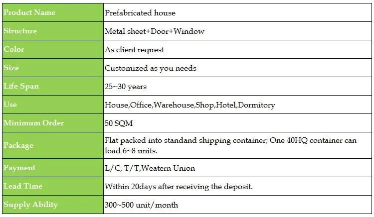 2019 China Supplier Prefab Light Steel Villa House Galvanized Light Steel Villa House for Sale
