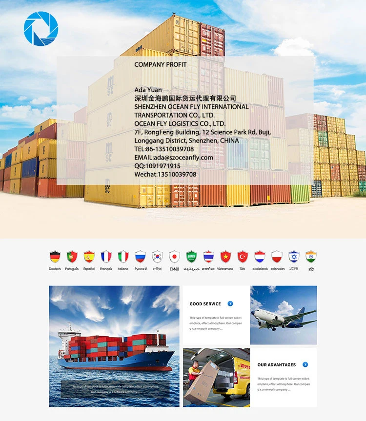 Ocan Fly Logistics Shipping Container Quick Assembling Prefab LCL/20gp/40gp/40hq Shipping Container Logistcis Service