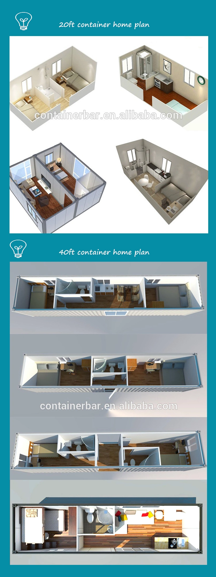Bulk Pack Container Flat Pack Container Prefab Container House