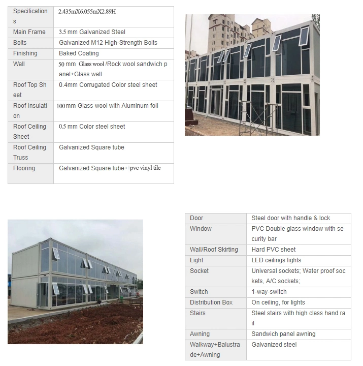 Wellcamp Luxury Prefab Two Floor Flat Pack Container Villa Container Home