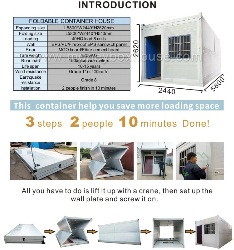 Prefab Environmentally Friendly Prefabricated Energy Efficient Cargo Container Box Homes