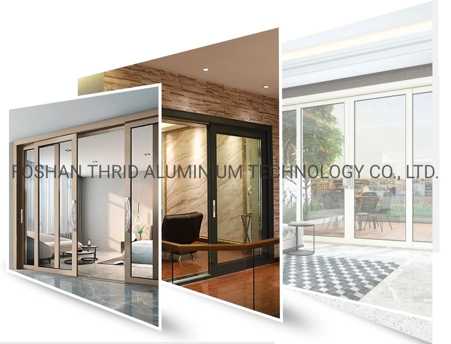 Modern Residential Villa American Style Thermal Break Aluminum Tempered Glass Bi Fold Windows Foshan