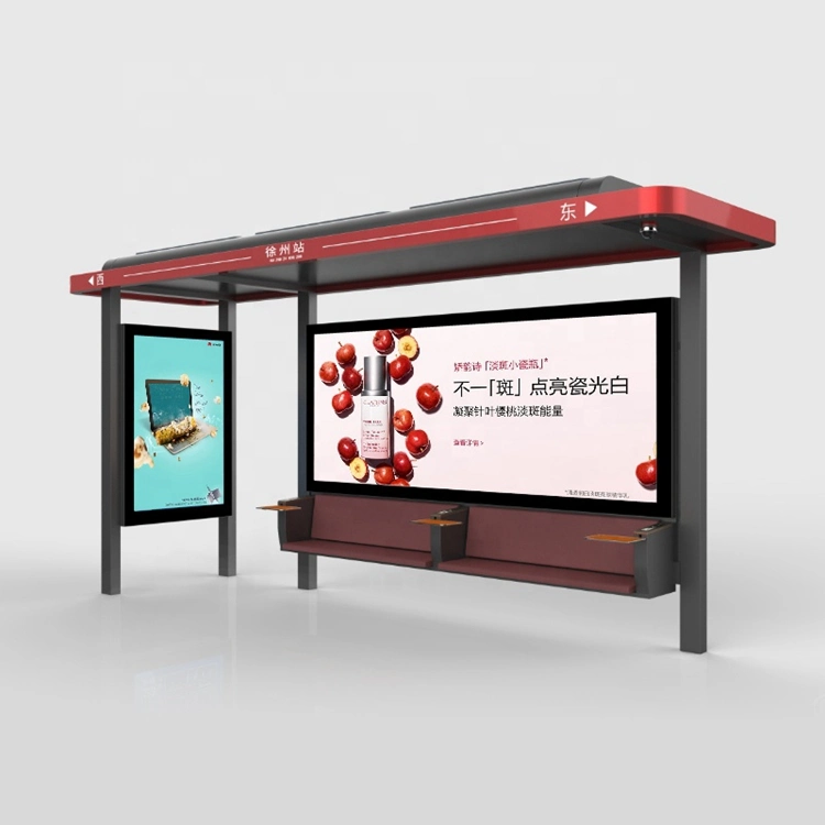 Metal Bus Stop Shelter and Modern Bus Stop Station Design