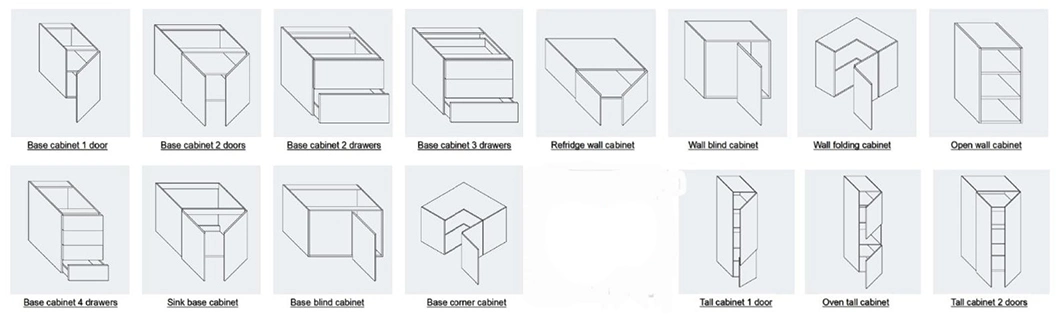 Shaker Style Kitchen Cabinet Door Various Color Solid Wood Kitchen Cabinet Modular Rta Kitchen Cabinet