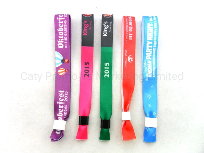 Promotion Fabric Textile Exhibition Event Concert Stopper Festival Wristband (LNS035)