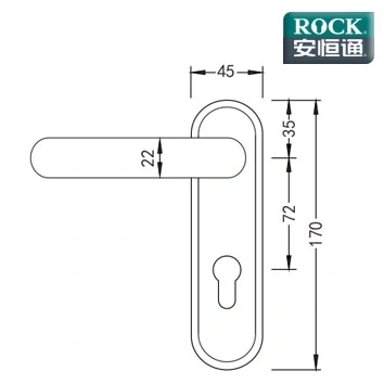 Variety Color Door Lock Nylon Long Plate Door Handle