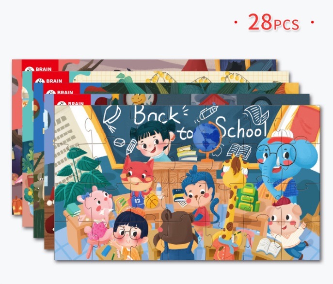Educational Game Puzzle Castle Cardboard Paper Jigsaw Game for Kids