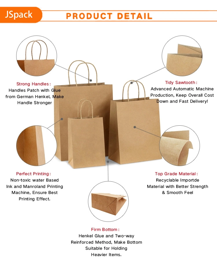 Recyclable Black Paper Bag with Rope Handle