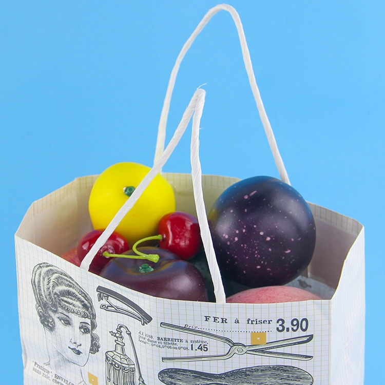 Customize Small White Eco Friendly Recycled Drawstring Packaging Paper Bags