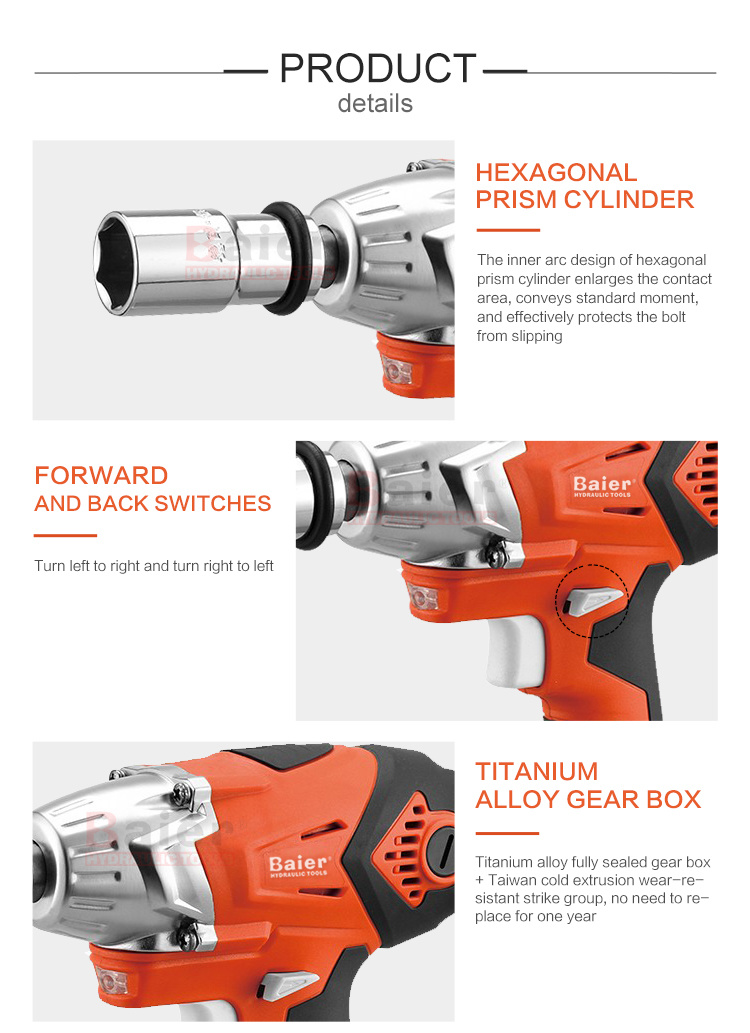 Rechargeable Wrench, Powerful Electric Torque Impact Wrench