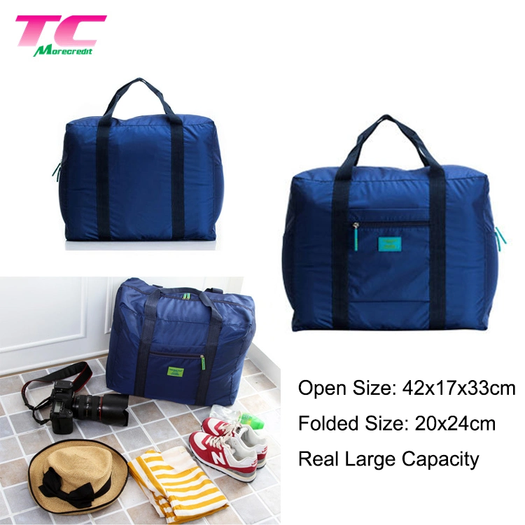 Morecredit Foldable Travel Bag Large Capacity Storage Carry Bag with Shoulder Luggage Bag Travel Duffle Bag