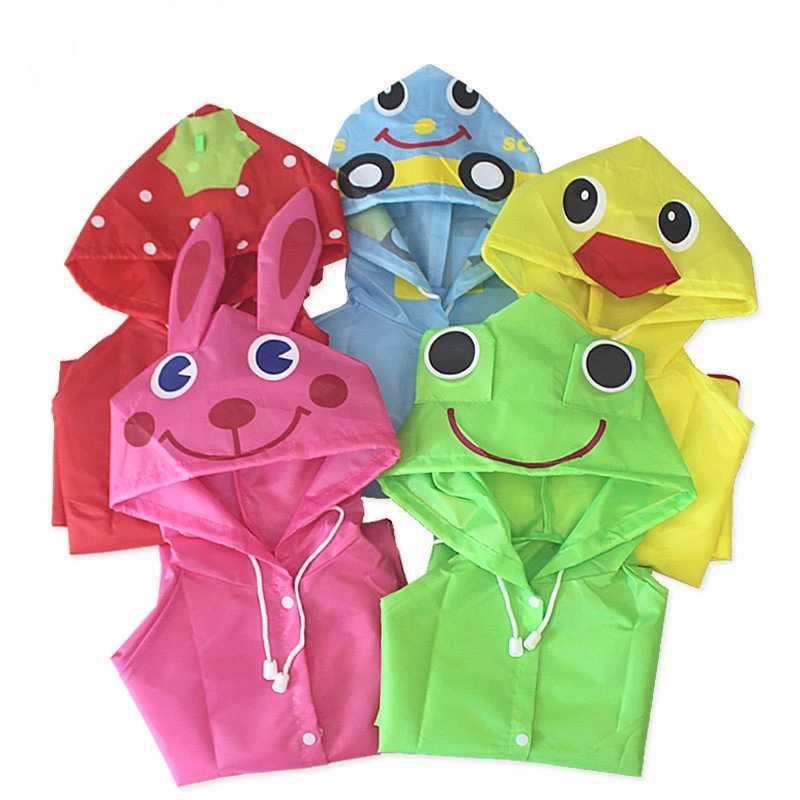 Wholesale Childrens/Boys/Girls Rain Jacket Cartoon Rain Suit Colorful Raincoat for Kids