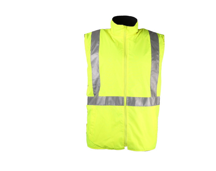 Waterproof Reflective Safety Hi-Vis Yellow Mens Winter Vest