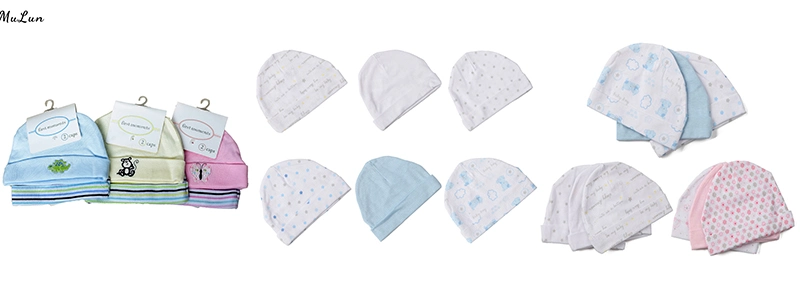 Custom Wholesale Unisex 0-3 Months 100% Organic Cotton Knitted Newborn Baby Beanie Hat