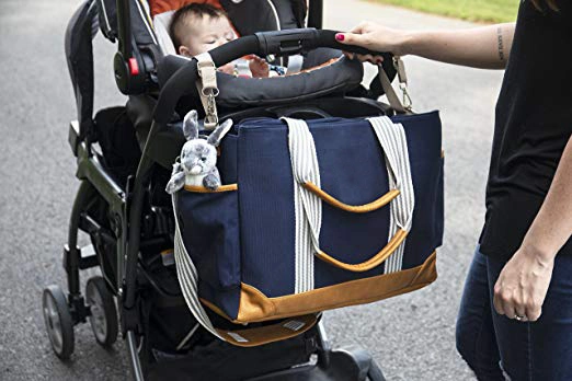 New Arrival Large Capacity Baby Bag Nappy Bag Diaper Tote with Changing Pad & Stroller Straps