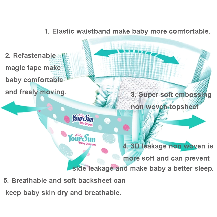 Organic Bamboo Biodegradable Comfortable Sleeping Baby Diaper