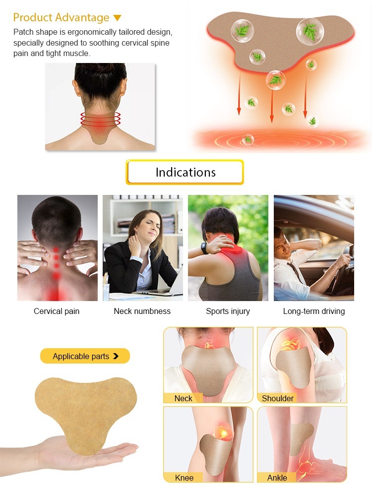 Chinese Herbal Adults Neck Pain Relief Plaster for Occupational Disease