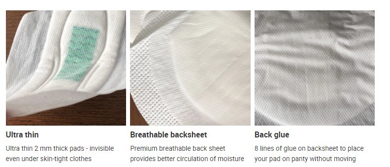 Sleepy Disposable Cotton Sanitary Pads with Good Quality Sanitary Pads Underwear Sanitary Pads