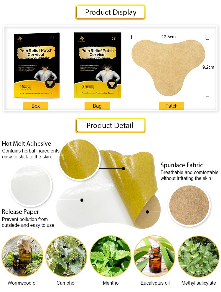 Chinese Herbal Adults Neck Pain Relief Plaster for Occupational Disease