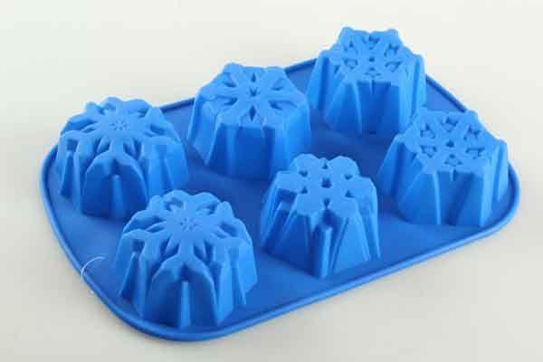 6 Silicone Cake Mold Mould with Round Holes