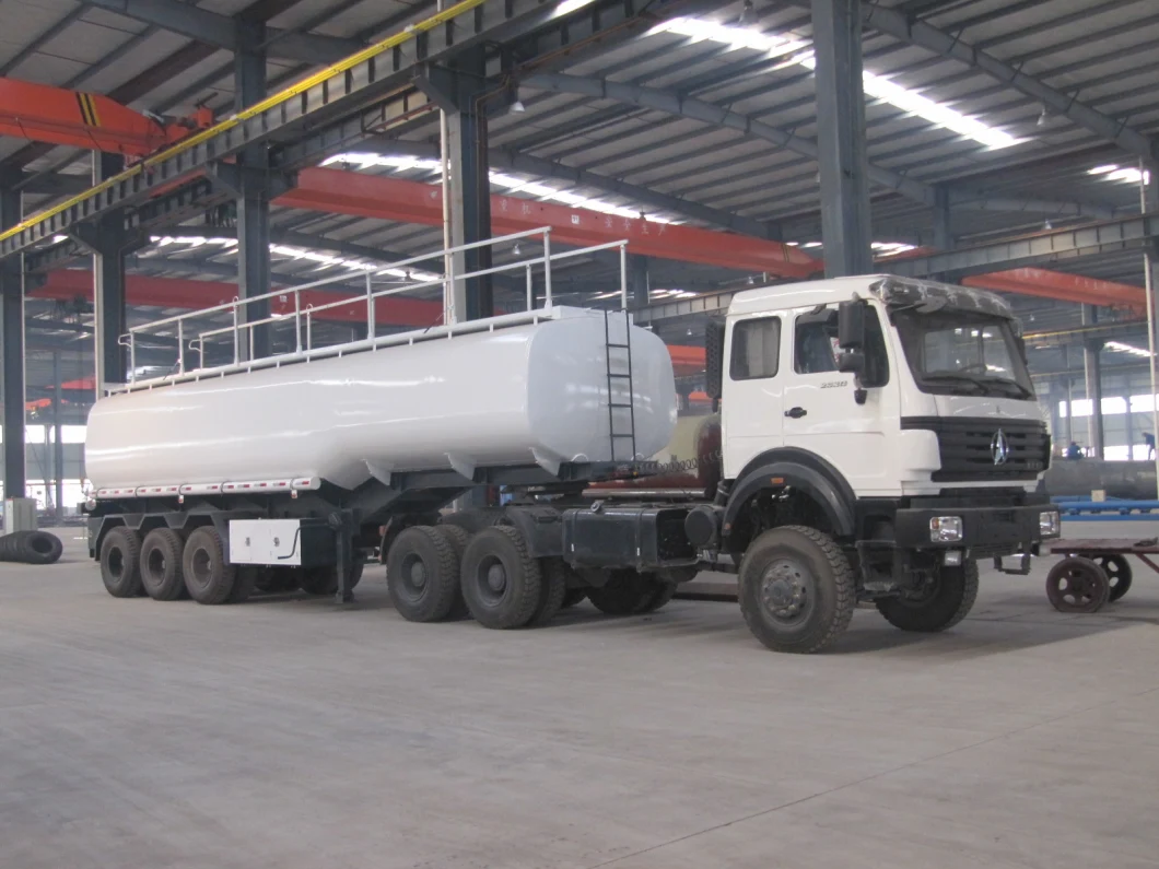 3axles Stainless Oil Fuel Tank Fuel Tanker Truck Semi Trailer