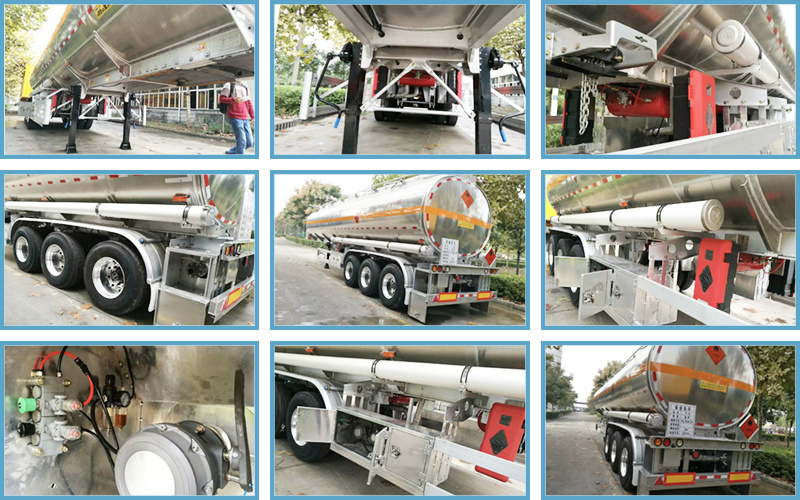 46000 Gallon Petrolum/Fuel/Gasoline/Oil/Liquid Transport Aluminum Tank Semi Trailer