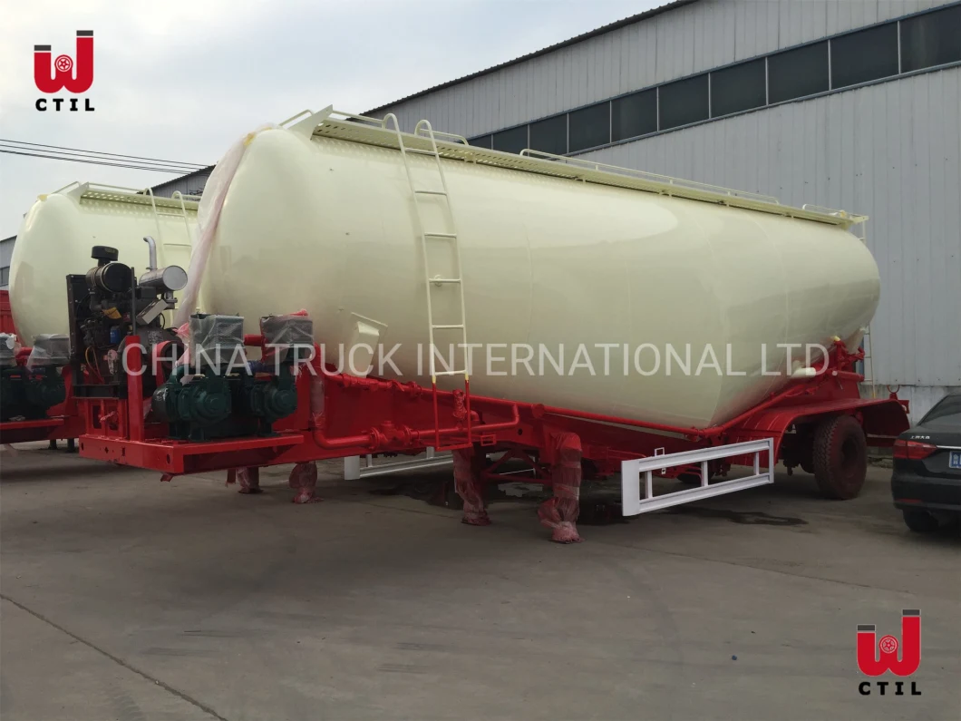 60m3 V Shape Cement Bulker/Bulk Cement Tanker Semi-Trailer