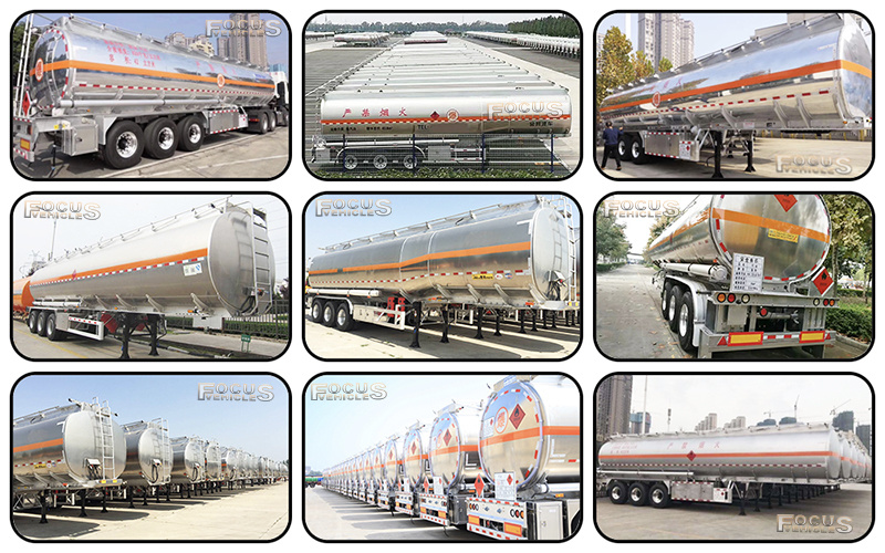 46000 Gallon Petrolum/Fuel/Gasoline/Oil/Liquid Transport Aluminum Tank Semi Trailer