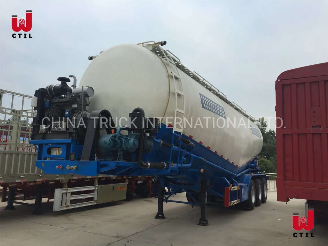 60m3 V Shape Cement Bulker/Bulk Cement Tanker Semi-Trailer