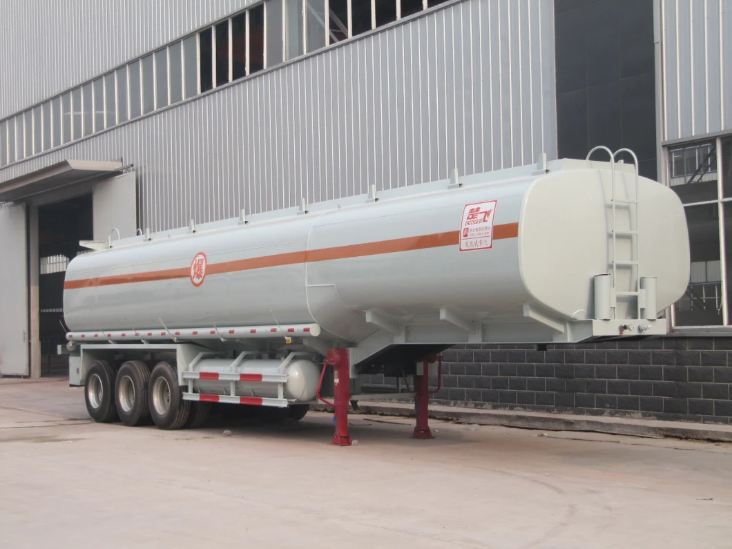 3axles Stainless Oil Fuel Tank Fuel Tanker Truck Semi Trailer