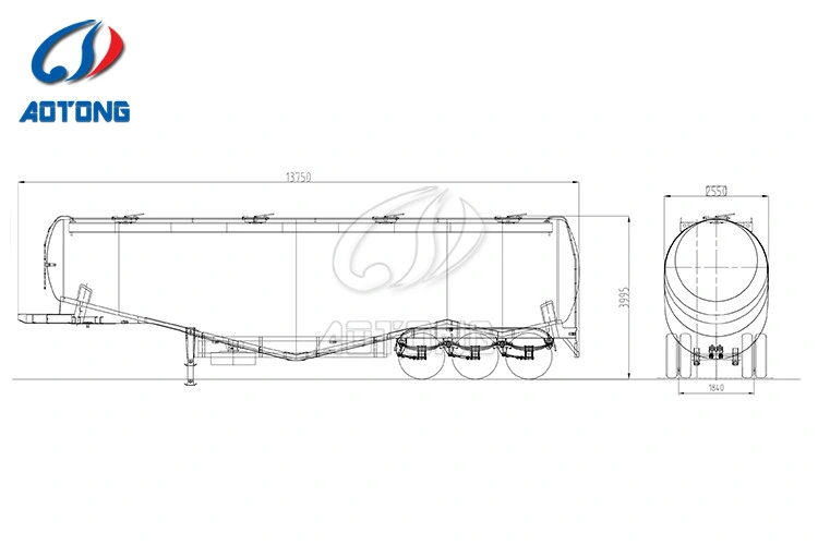 China 40 Cbm Bulk Cement Tanker Semi Tailer Dry Bulk Powder Tank Silo Truck Semi Trailer