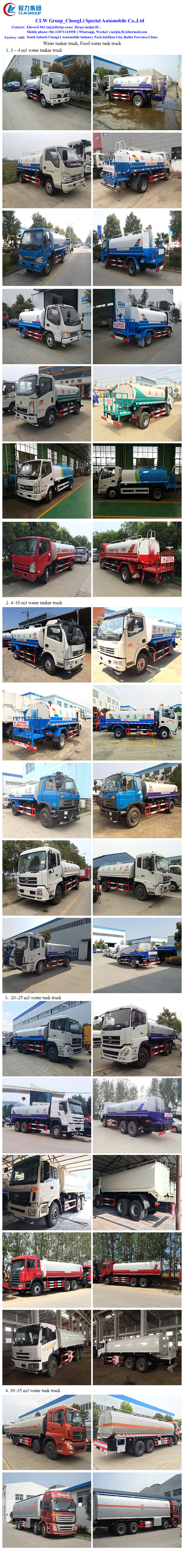 Dongfeng Water Tank Truck, Water Tanker Truck