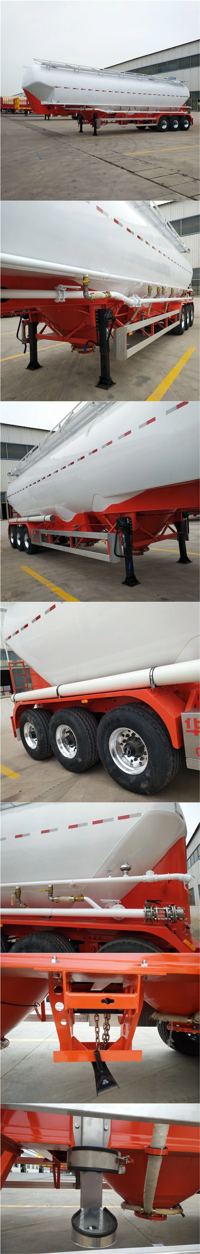 3 Axles Flour Tanker Trailer Tanker Semi Trailer for Sale