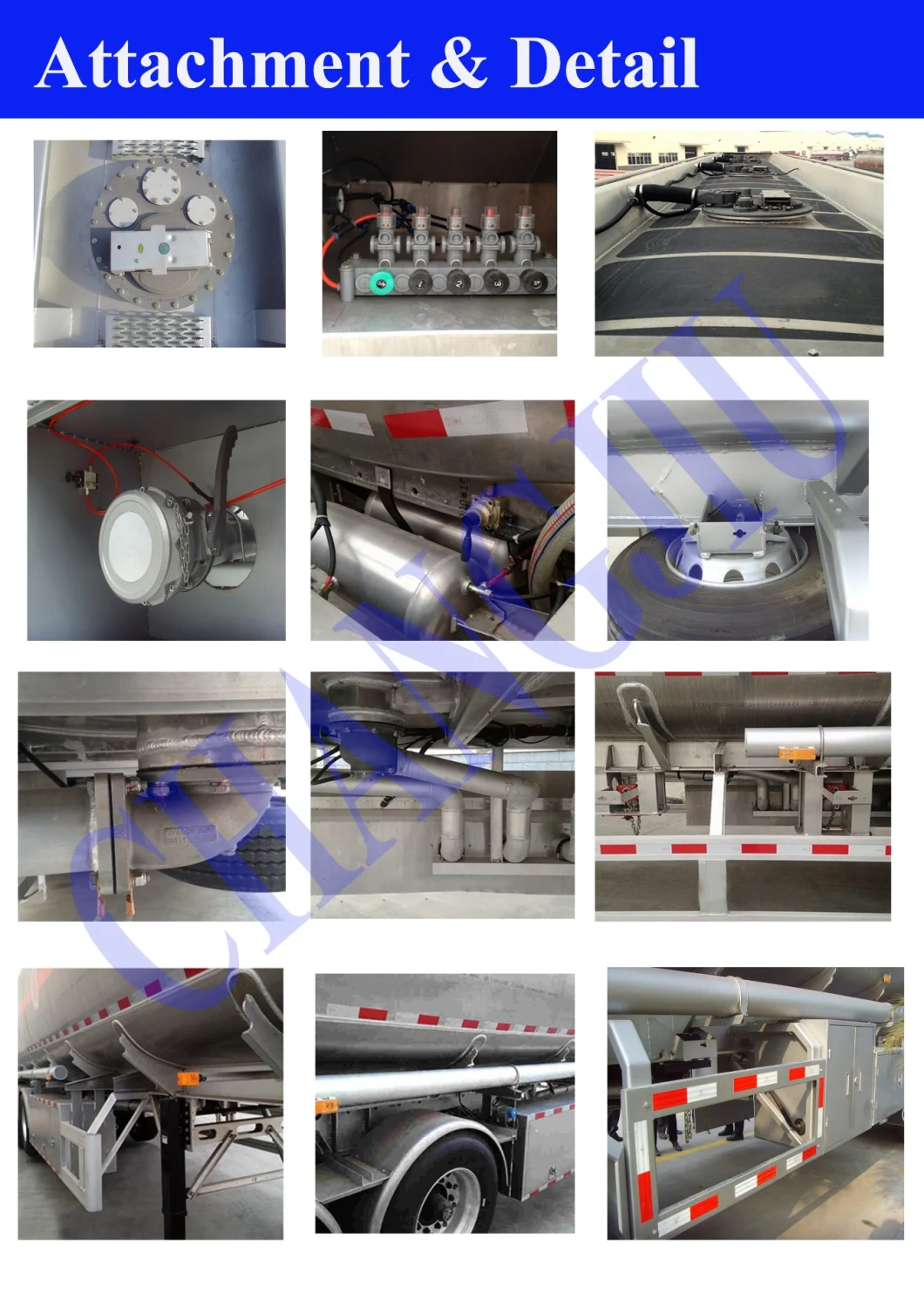 Five Compartments Fuel Tank Truck Semitrailer & Gasoline