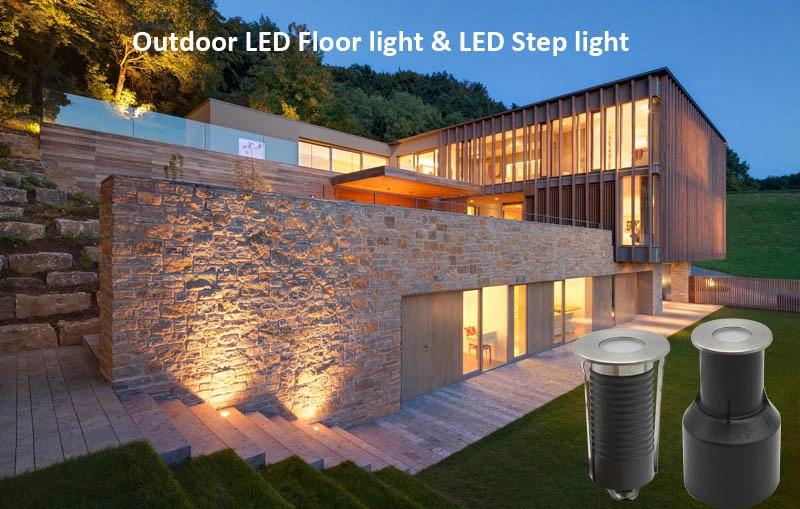 IP67 Mini LED Underground Light Outdoor Floor Light 1W 2W LED Deck Light Buried LED Inground up Ligt Stair Light LED Step Light with Stainless Steel Front Cover