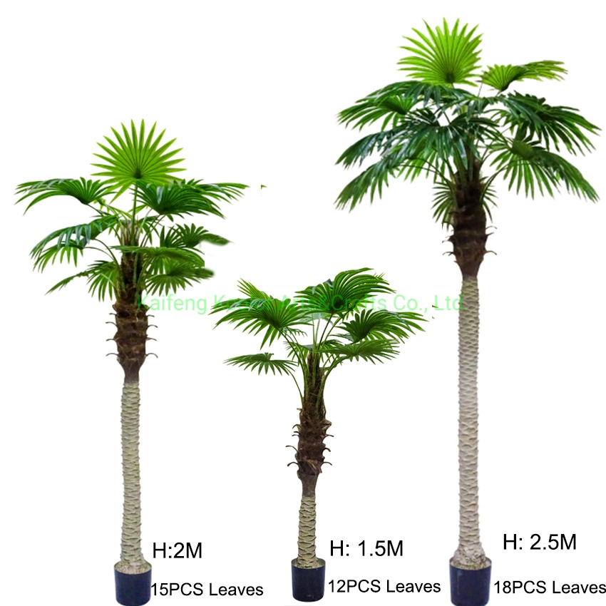 Landscape Decorative 200cm Artificial Palm Tree Plastic Artificial Bonsai Tree for Sale