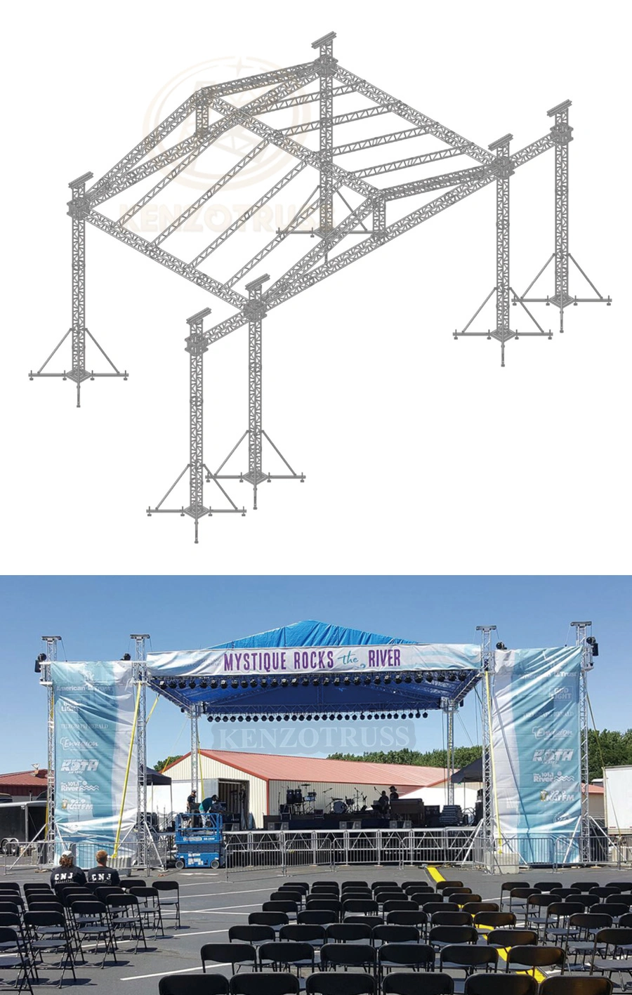 Free Design Lighting Concert Stage Truss Aluminum Box Truss System for Event