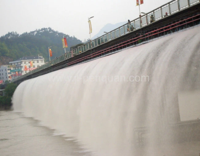 Rainbow Lighting Waterfall Fountain for Large Bridge