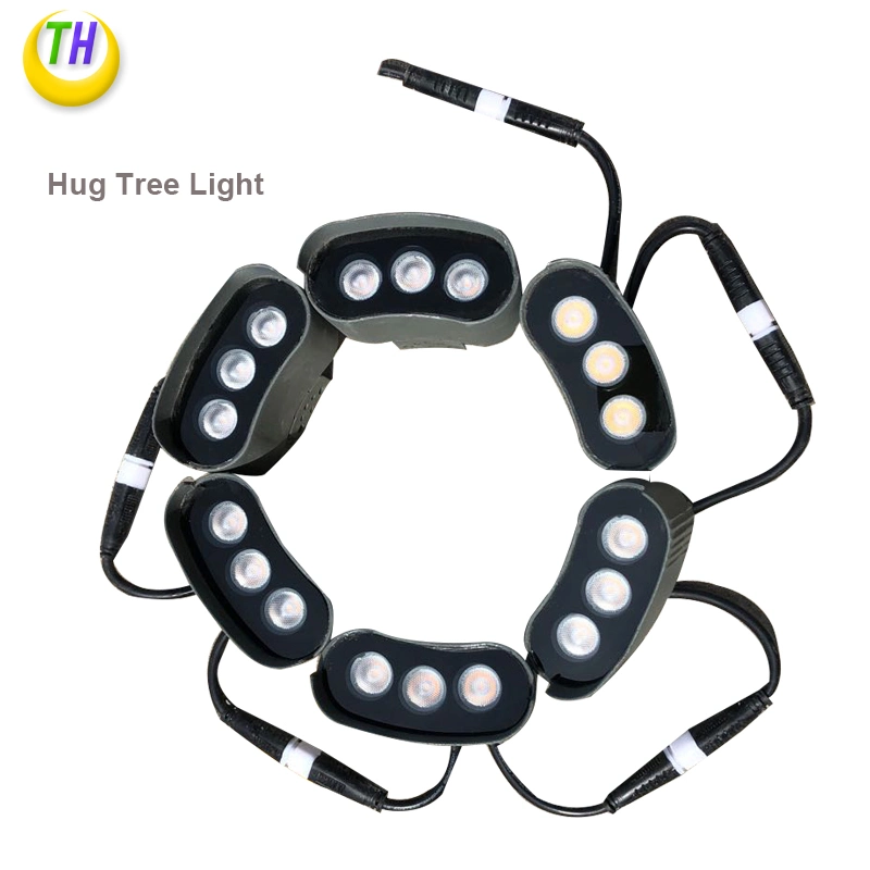 Durable Color Changing LED Palm Tree Ring Light LED Hug Tree Light for The Seaside Landscape