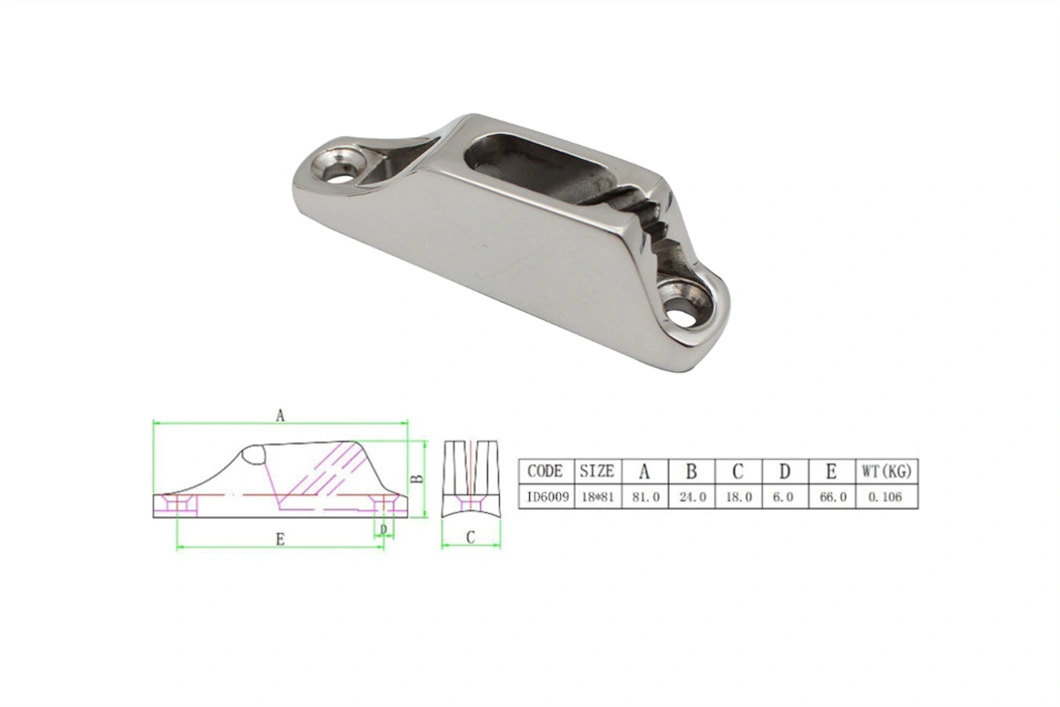 Marine Grade 316 Stainless Steel Boat Sailing Rope Clam Cleat