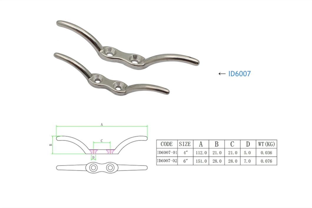 Marine Grade 316 Stainless Steel Boat Deck Rope Cleat