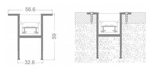 High Quality Waterproof Underground Floor Recessed LED Aluminum Profile for Outdoor Lighting