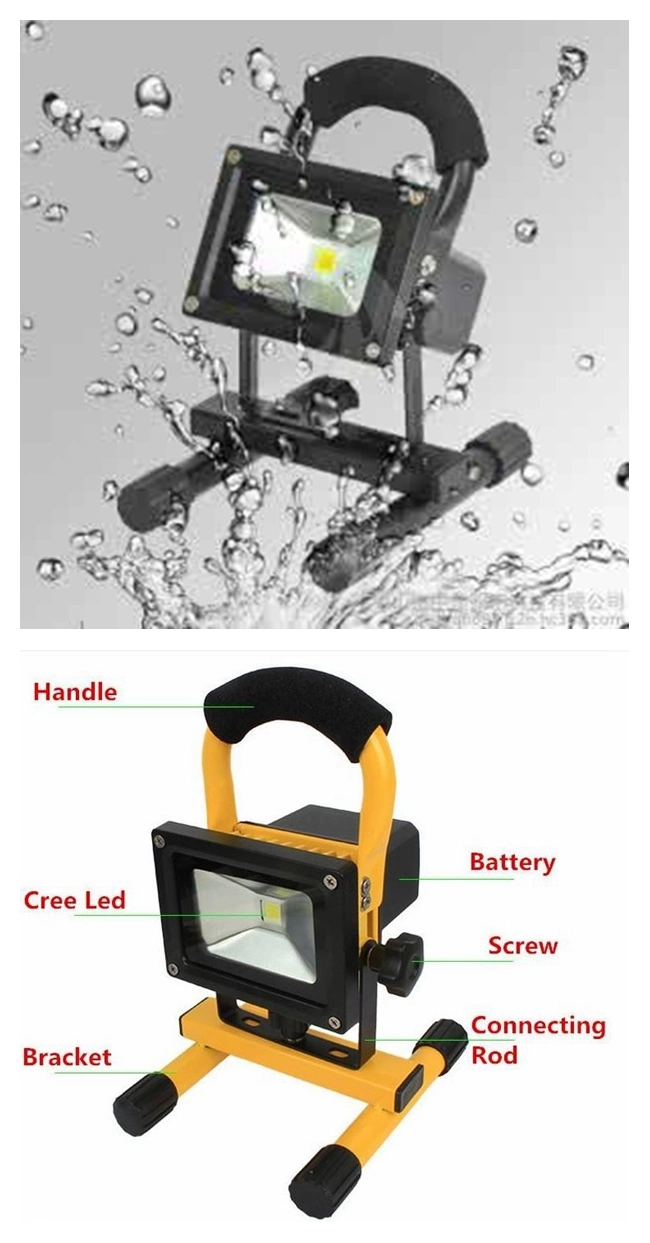 RGB 2200mA Battery Long Life LED Rechargeable Flood Lighting for Landscape Lighting