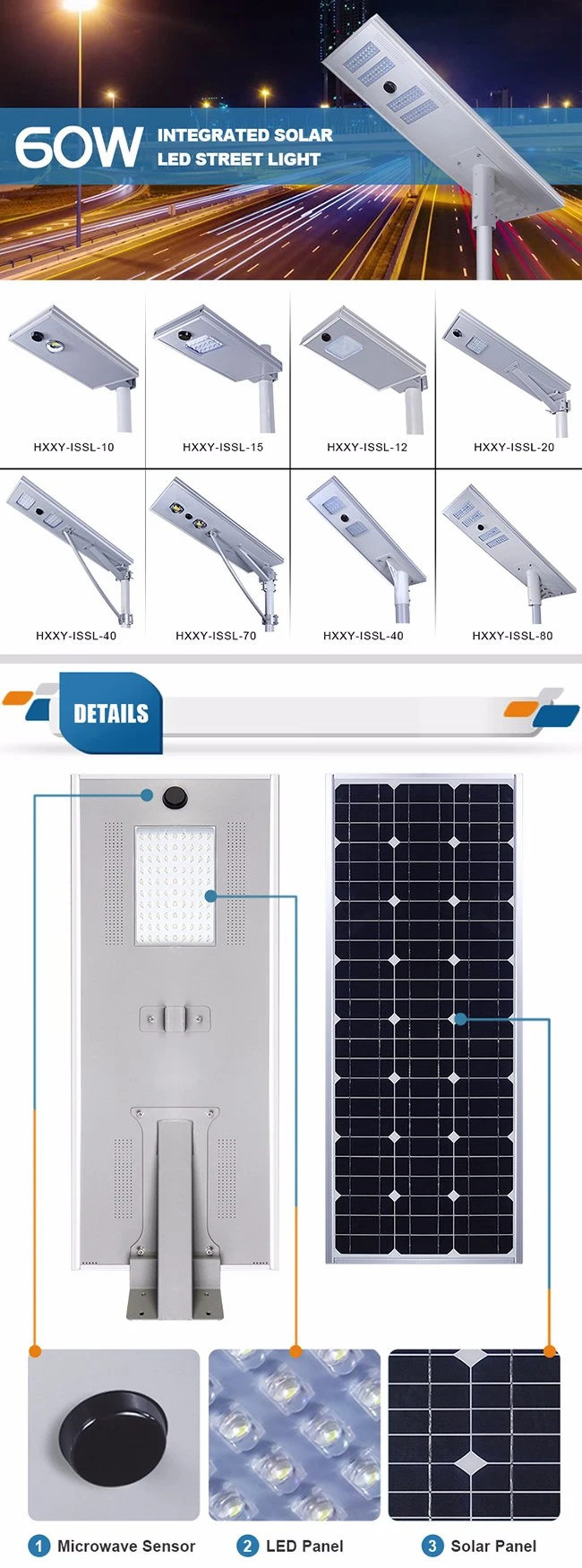 Solar Power System Lamp Outdoor Street Lights 5W