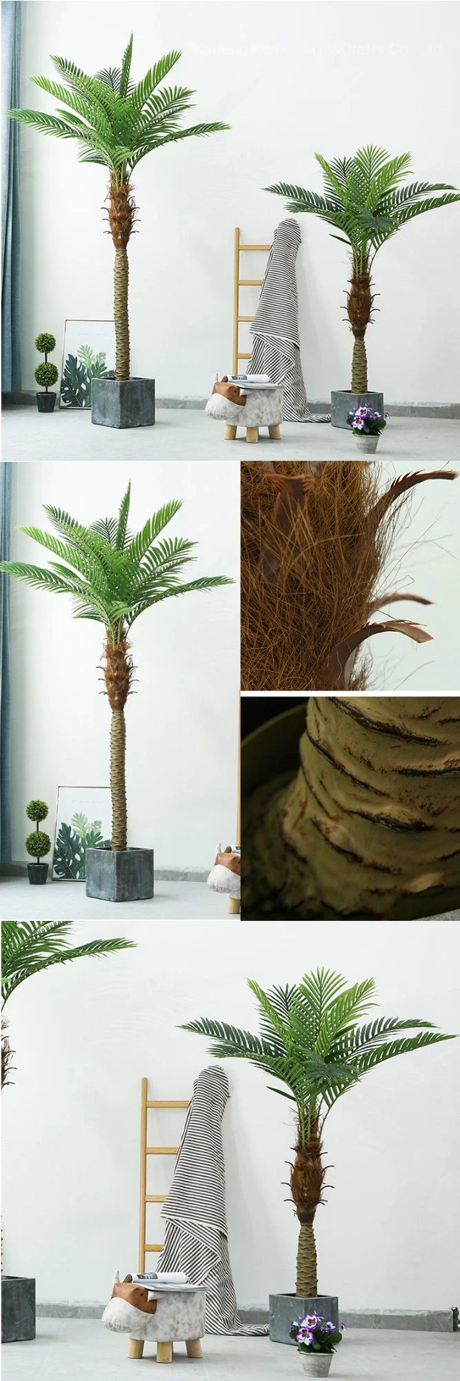 Landscape Decorative 200cm Artificial Palm Tree Plastic Artificial Bonsai Tree for Sale