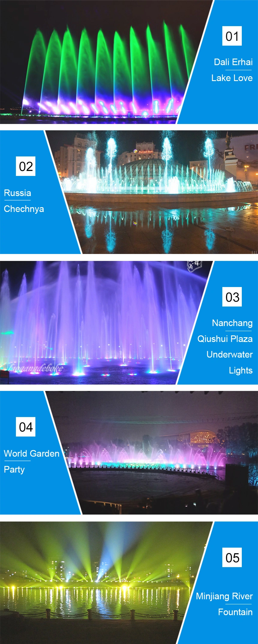 36W RGBW CREE Dimmable Underwater LED Spot Lights for Pool Pond