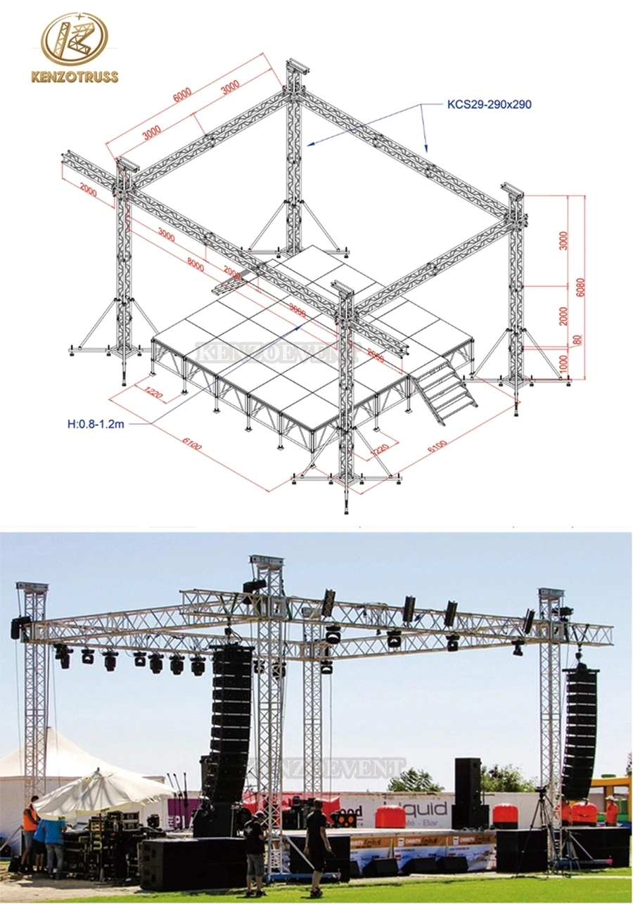 Free Design Lighting Concert Stage Truss Aluminum Box Truss System for Event