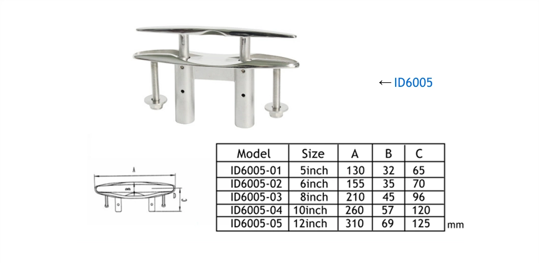 Marine Grade 316 Stainless Steel Boat Deck Rope Cleat