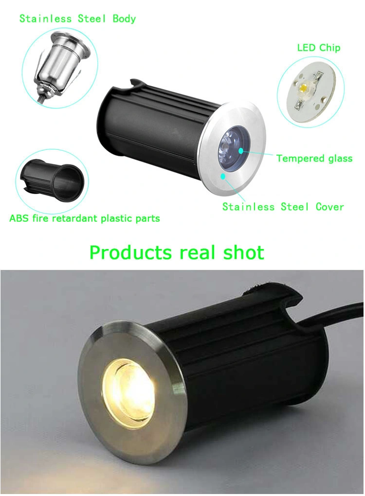 Waterproof IP68 1W LED Grass Light, Outdoor Garden Path, Ground, Buried Patio Landscape