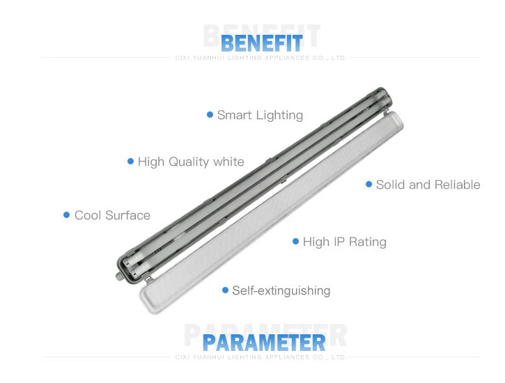 Hight Power Integrated LED Tube Lighting IP65 Tri-Proof Linear LED Batten Light, Lighting Fixture